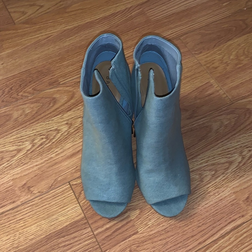 Denim boots